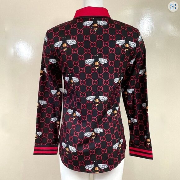 NWT GG Bee Button Down Shirt/Blouse/Top M - Picture 8 of 10